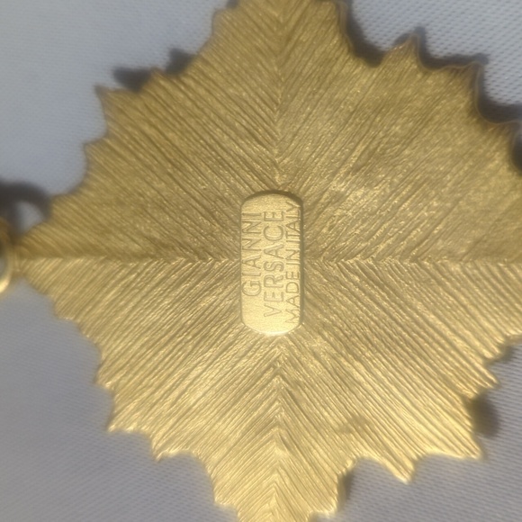 Authentic Vintage Golden Versace Rope Chain With 4" Cross Pendant - Picture 6 of 6